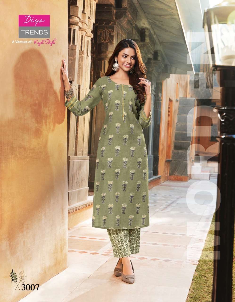 Goldy Vol-3 By Diya Trends 1001 To 1010 Series Beautiful Stylish Fancy Colorful Casual Wear & Ethnic Wear Chanderi Foil Kurtis With Bottom At Wholesale Price
