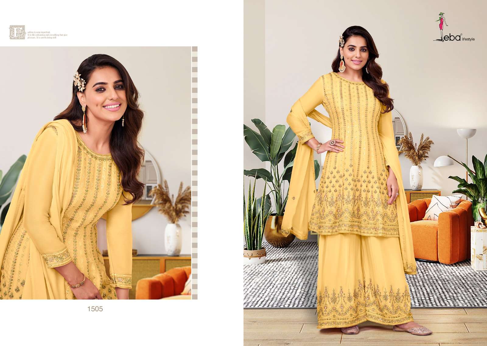 Aleena By Eba Lifestyle 1503 To 1506 Series Designer Sharara Suits Stylish Fancy Colorful Beautiful Party Wear & Ethnic Wear Collection Heavy Chinnon Embroidery Dresses At Wholesale Price