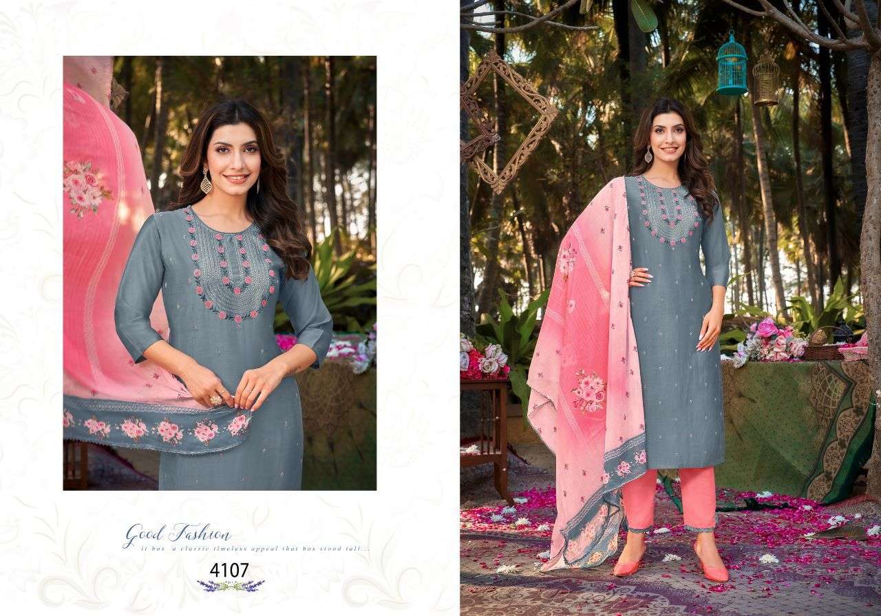 Kiaara By Kasmeera 4104 To 4109 Series Beautiful Festive Suits Colorful Stylish Fancy Casual Wear & Ethnic Wear Soft Silk Dresses At Wholesale Price