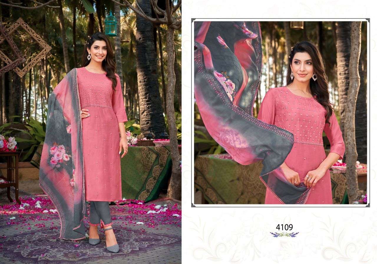 Kiaara By Kasmeera 4104 To 4109 Series Beautiful Festive Suits Colorful Stylish Fancy Casual Wear & Ethnic Wear Soft Silk Dresses At Wholesale Price
