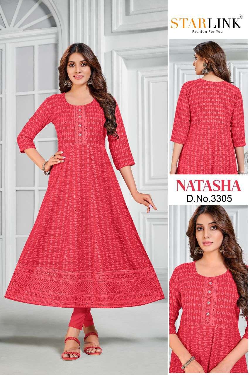 Natasha By Starlink 3301 To 3316 Series Beautiful Stylish Fancy Colorful Casual Wear & Ethnic Wear Rayon With Work Gowns At Wholesale Price