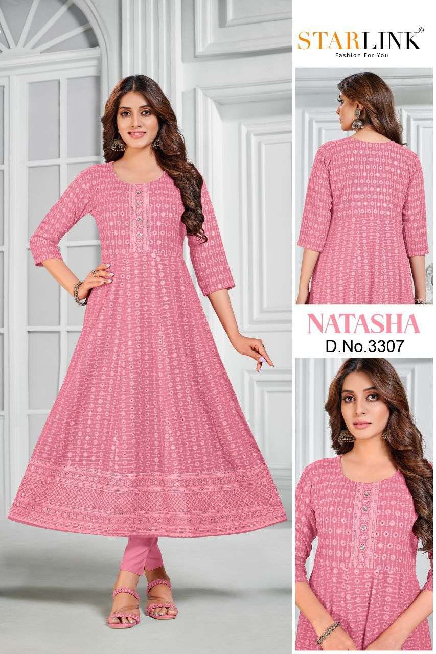 Natasha By Starlink 3301 To 3316 Series Beautiful Stylish Fancy Colorful Casual Wear & Ethnic Wear Rayon With Work Gowns At Wholesale Price