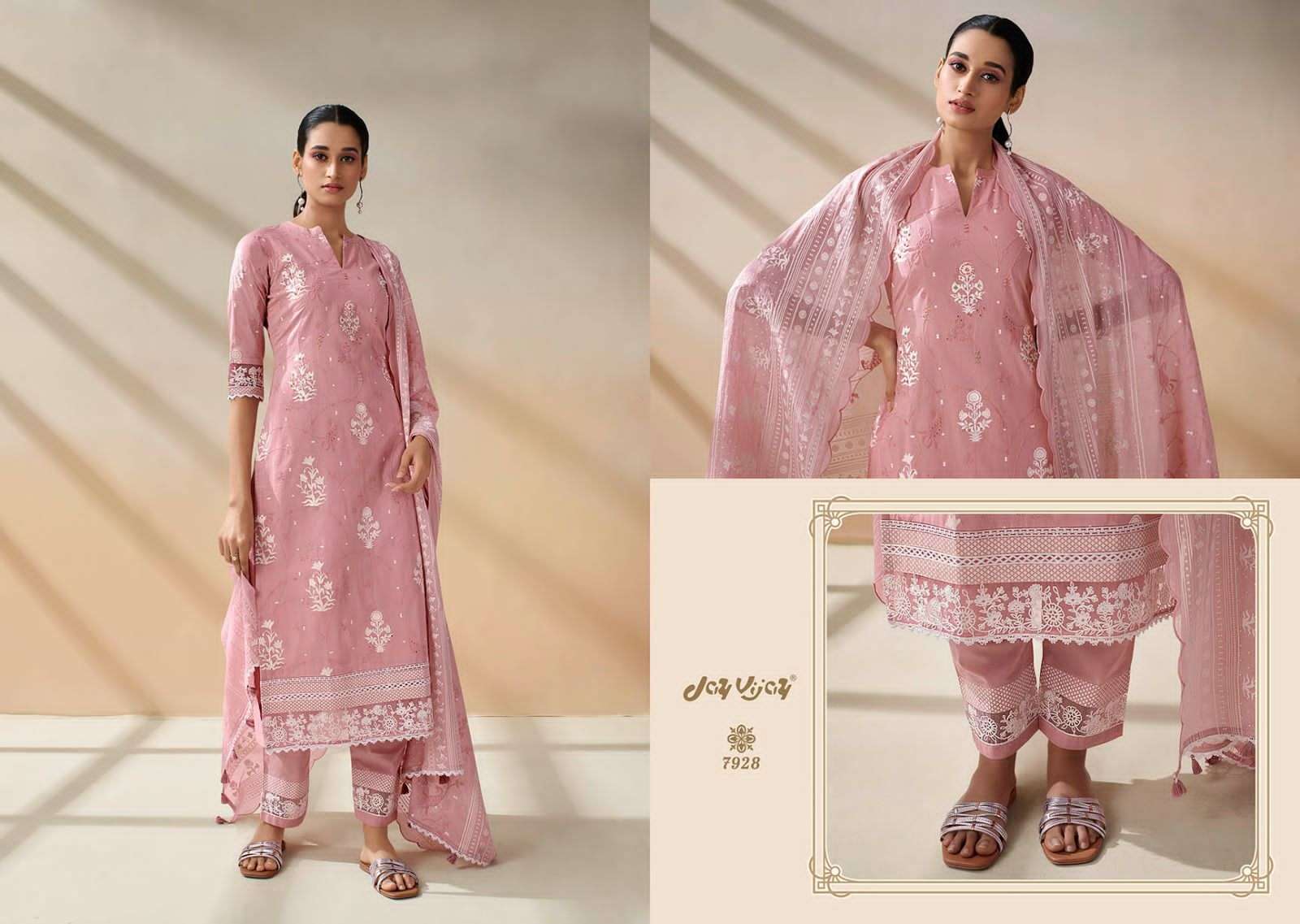 Jiyana By Jay Vijay Prints 7021 To 7028 Series Beautiful Suits Colorful Stylish Fancy Casual Wear & Ethnic Wear Pure Cotton Embroidered Dresses At Wholesale Price