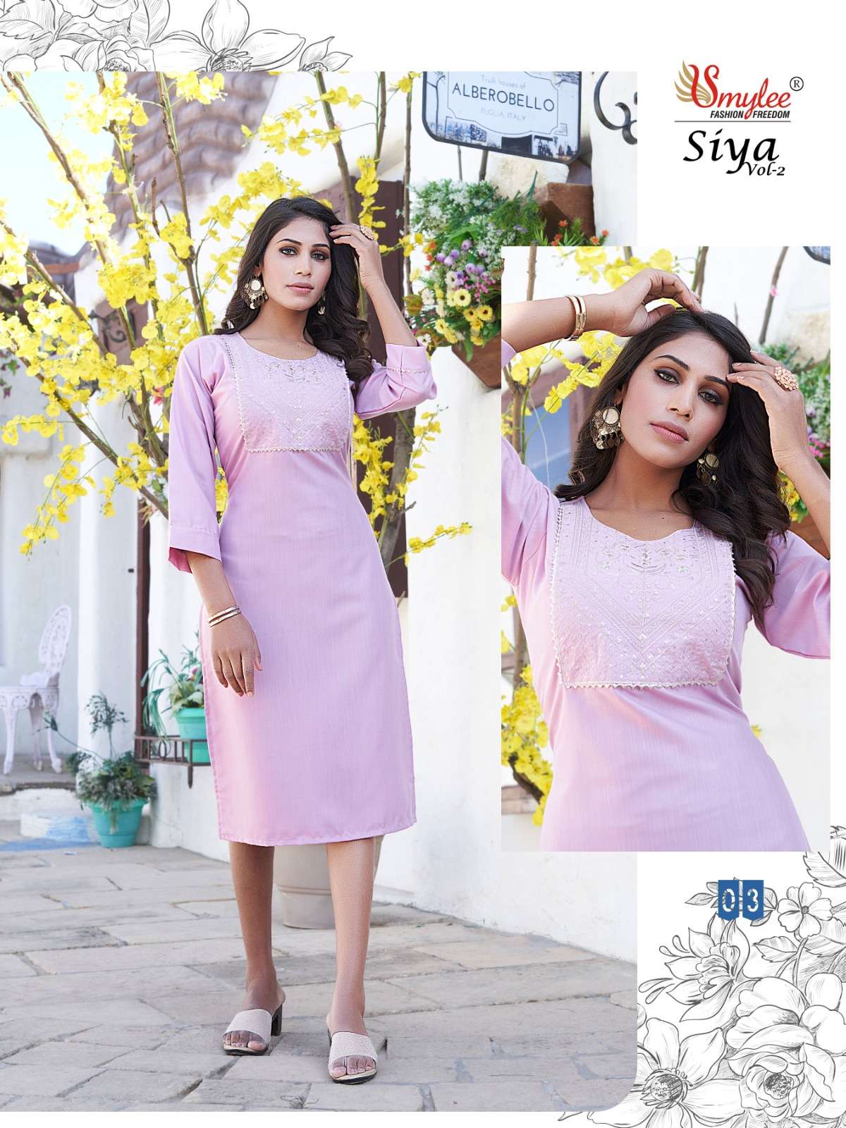 Siya Vol-2 By Smylee 01 To 10 Series Designer Stylish Fancy Colorful Beautiful Party Wear & Ethnic Wear Collection Fancy Kurtis At Wholesale Price