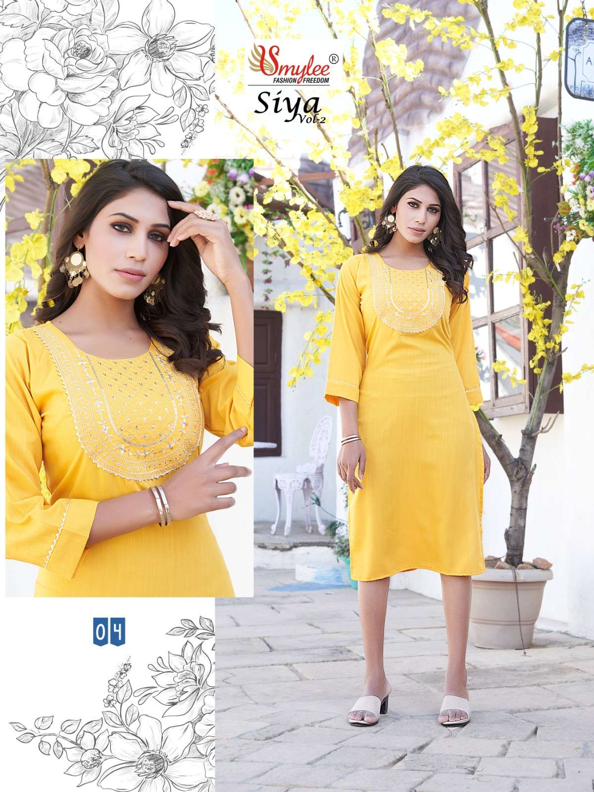 Siya Vol-2 By Smylee 01 To 10 Series Designer Stylish Fancy Colorful Beautiful Party Wear & Ethnic Wear Collection Fancy Kurtis At Wholesale Price