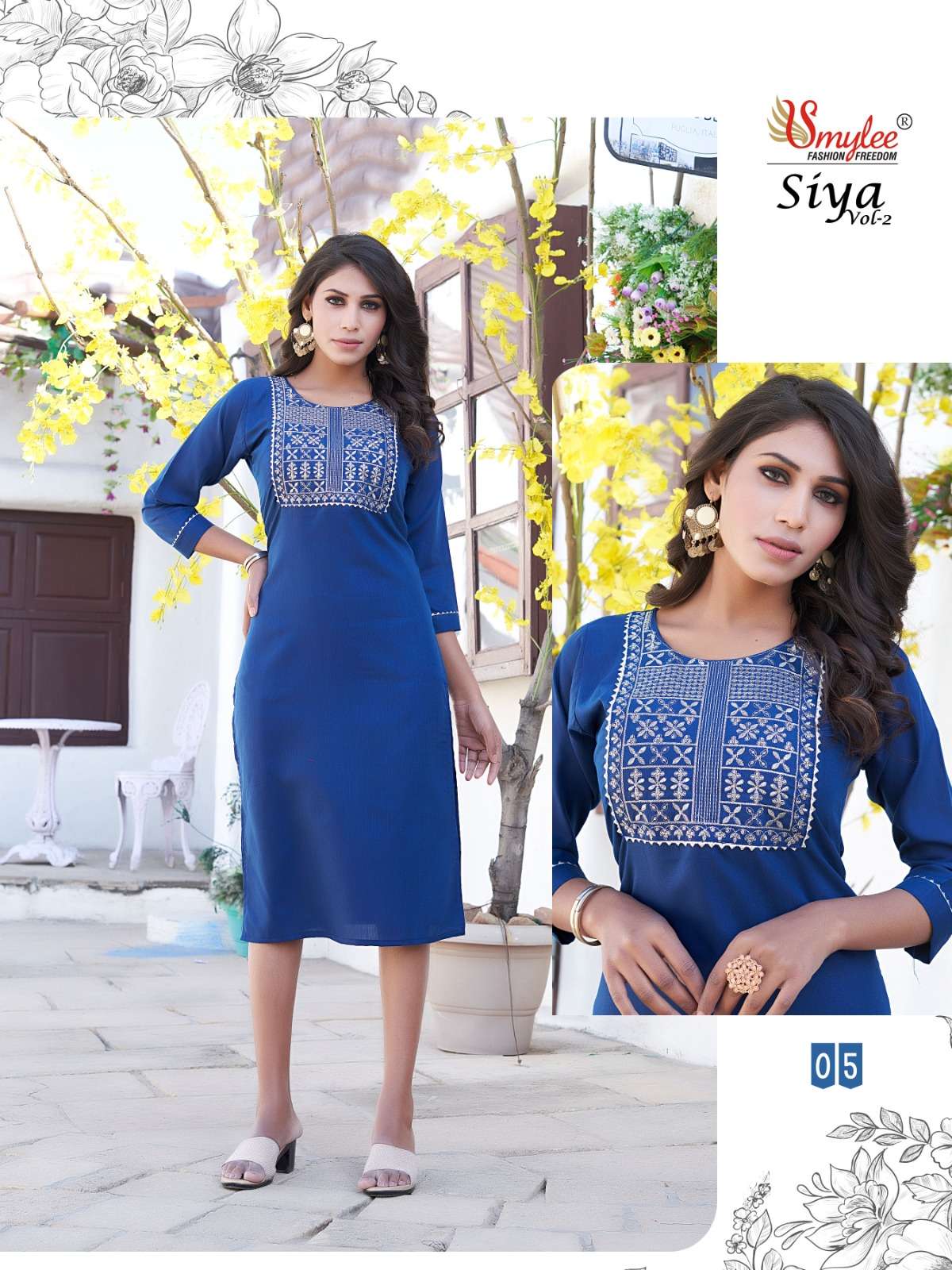 Siya Vol-2 By Smylee 01 To 10 Series Designer Stylish Fancy Colorful Beautiful Party Wear & Ethnic Wear Collection Fancy Kurtis At Wholesale Price