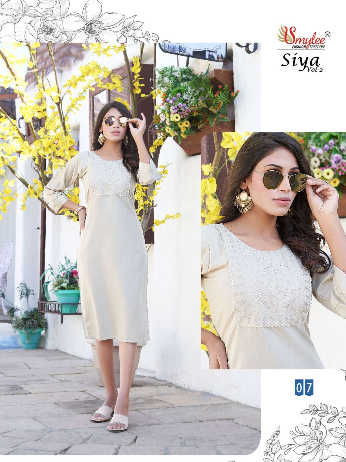 Siya Vol-2 By Smylee 01 To 10 Series Designer Stylish Fancy Colorful Beautiful Party Wear & Ethnic Wear Collection Fancy Kurtis At Wholesale Price