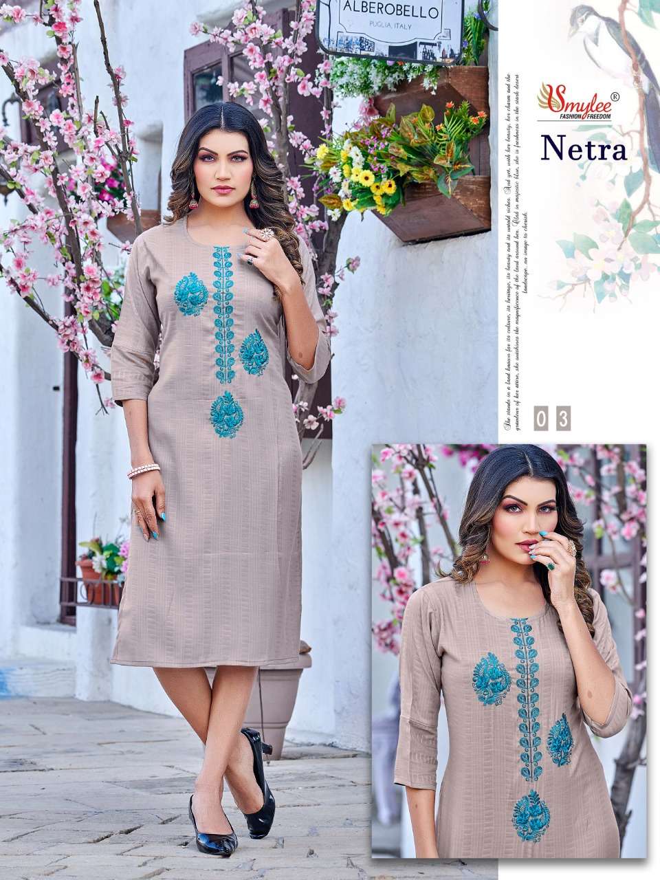 Netra By Smylee 01 To 08 Series Designer Stylish Fancy Colorful Beautiful Party Wear & Ethnic Wear Collection Rayon With Work Kurtis At Wholesale Price