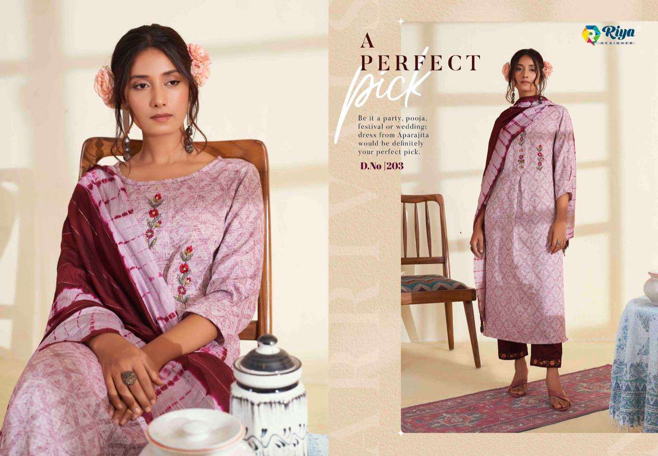 Alice Vol-2 By Riya Designer 201 To 205 Series Designer Suits Collection Beautiful Stylish Fancy Colorful Party Wear & Occasional Wear Cotton Jacquard Dresses At Wholesale Price