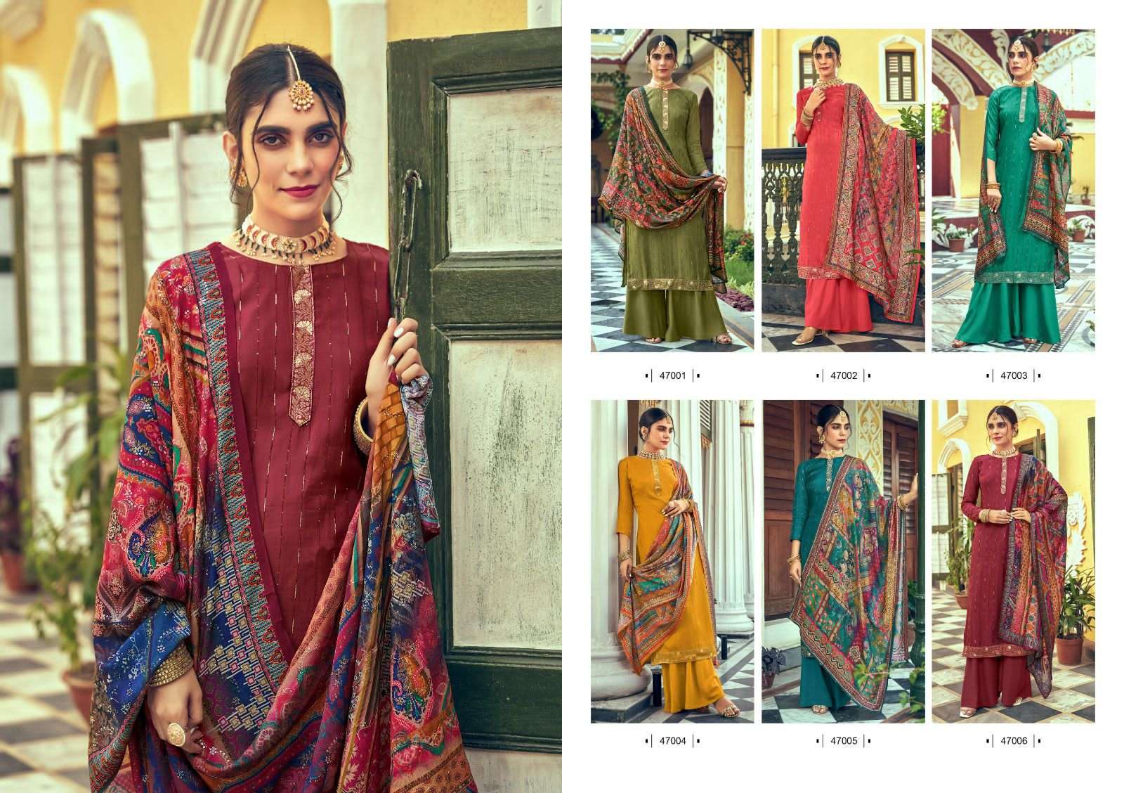 Saachi Vol-2 By Nishant Fashion 47001 To 47006 Beautiful Festive Suits Colorful Stylish Fancy Casual Wear & Ethnic Wear Muslin Silk Dresses At Wholesale Price
