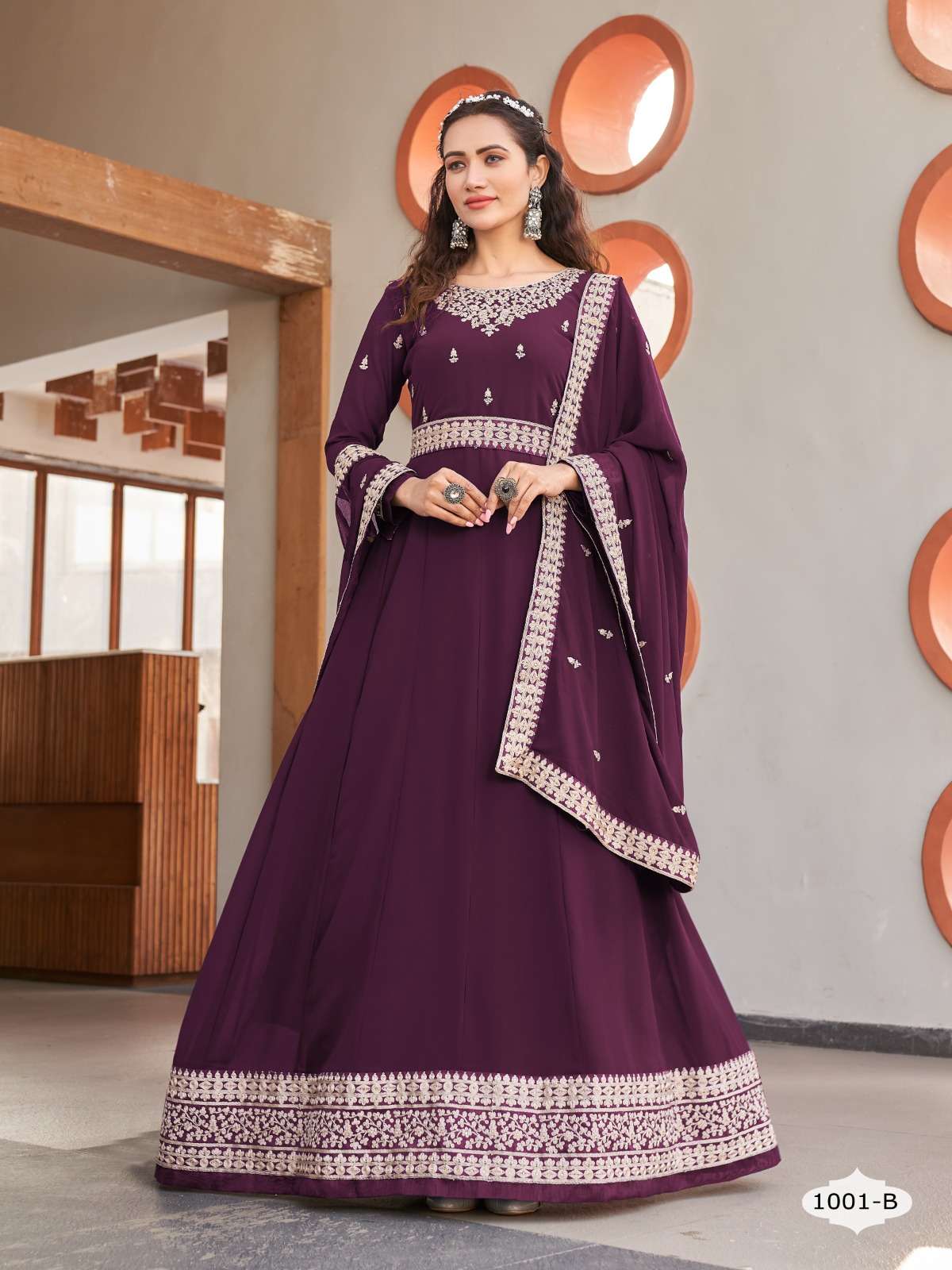 Liya By Fashid Wholesale 1001-A To 1001-F Series Beautiful Stylish Anarkali Suits Fancy Colorful Casual Wear & Ethnic Wear & Ready To Wear Faux Georgette Dresses At Wholesale Price