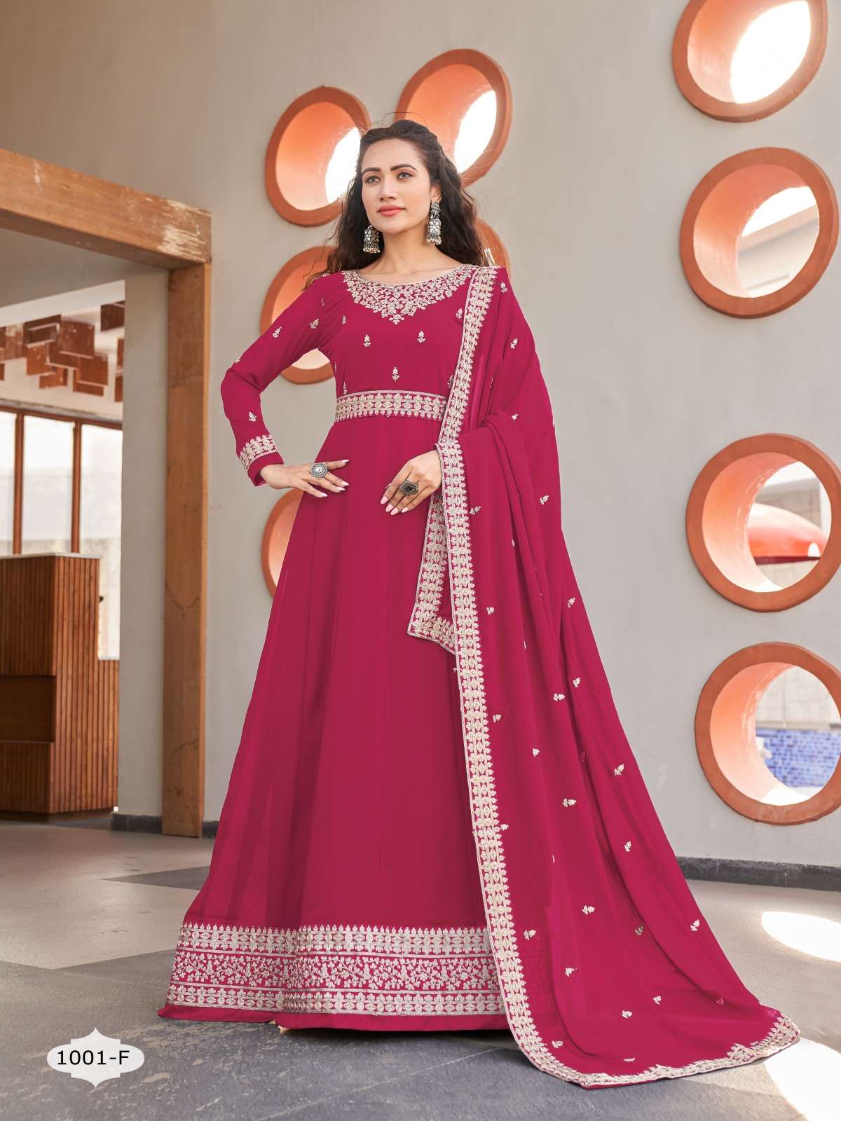 Liya By Fashid Wholesale 1001-A To 1001-F Series Beautiful Stylish Anarkali Suits Fancy Colorful Casual Wear & Ethnic Wear & Ready To Wear Faux Georgette Dresses At Wholesale Price
