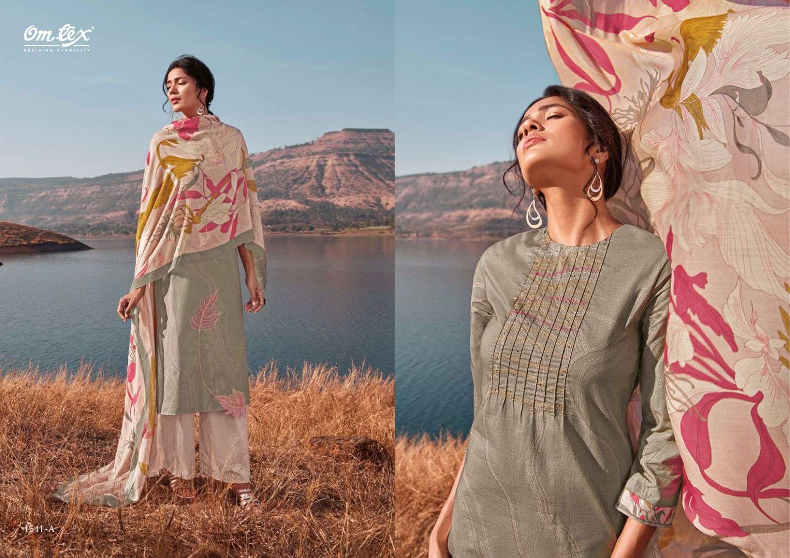 Sienna By Om Tex 1541-A To 1541-D Series Beautiful Stylish Suits Fancy Colorful Casual Wear & Ethnic Wear & Ready To Wear Lawn Cotton Dresses At Wholesale Price