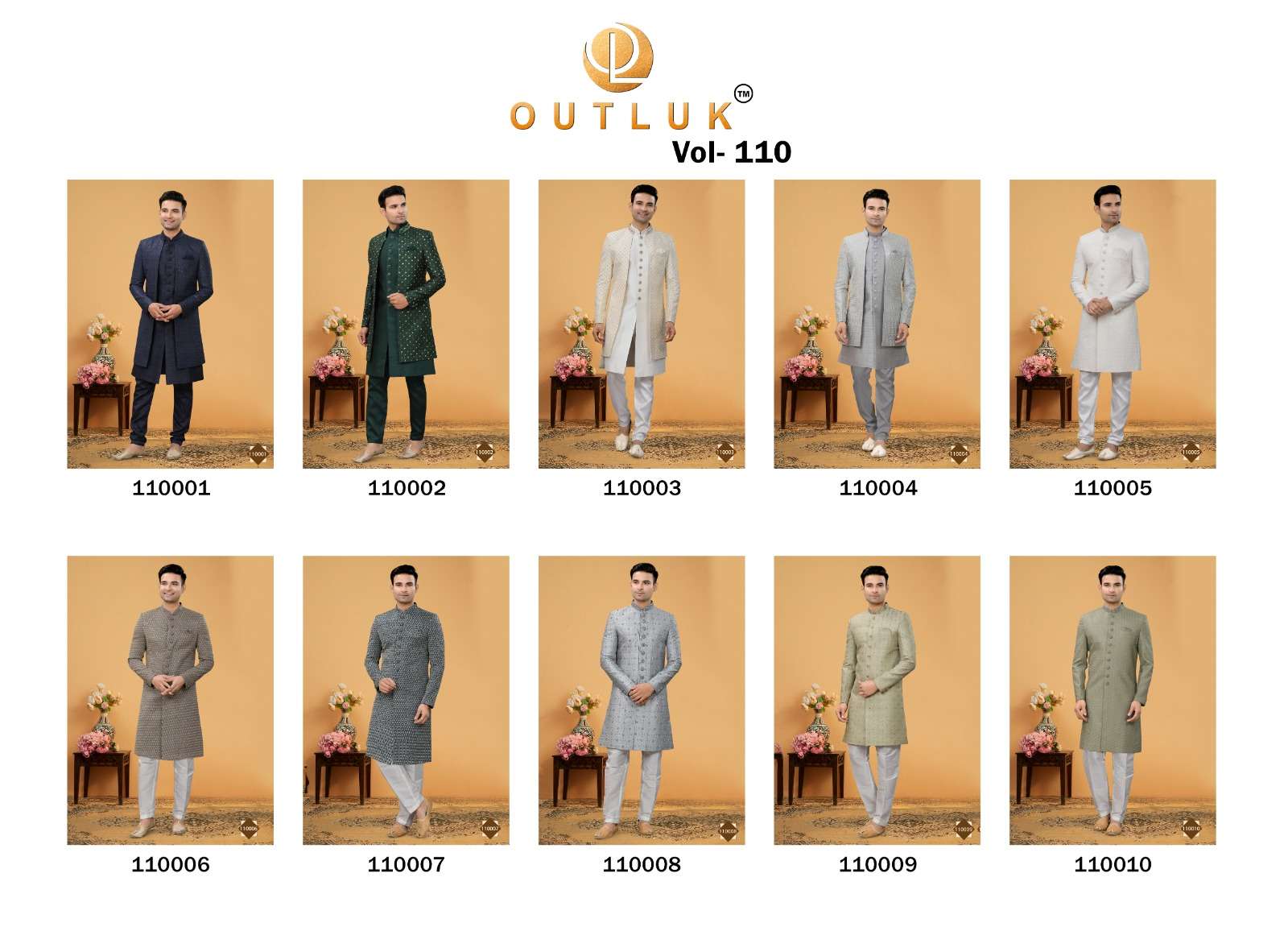 Outluk Vol-110 By Fashid Wholesale 110001 To 110010 Series Beautiful Colorful Stylish Fancy Casual Wear & Ethnic Wear & Ready To Wear Silk Kurtas With Pajamas At Wholesale Price
