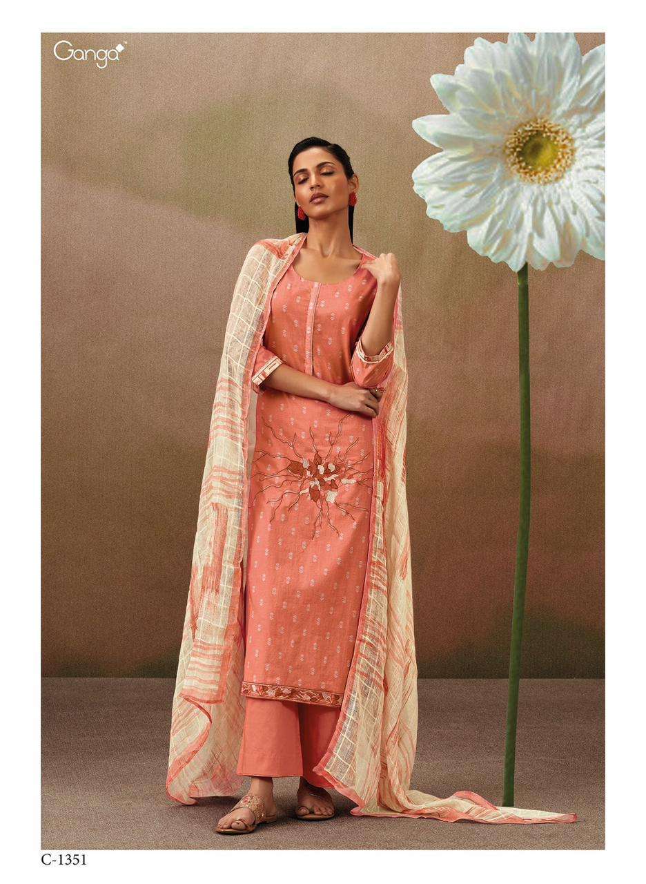 Rubi By Ganga Fashion 1349 To 1354 Series Beautiful Suits Colorful Stylish Fancy Casual Wear & Ethnic Wear Premium Cotton Embroidered Dresses At Wholesale Price