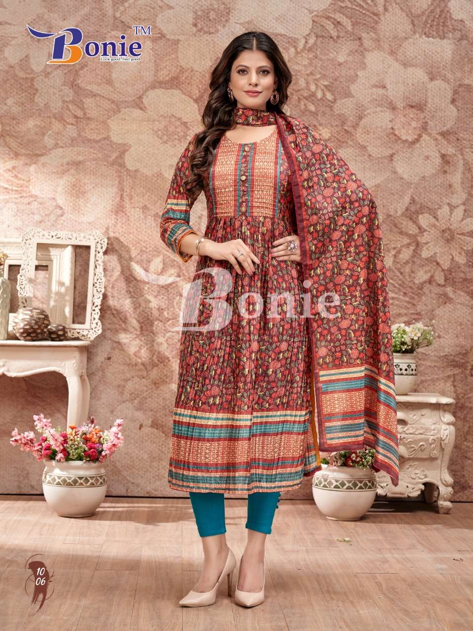 Garvi By Bonie 1001 To 1008 Series Designer Festive Suits Collection Beautiful Stylish Fancy Colorful Party Wear & Occasional Wear Fancy Dresses At Wholesale Price