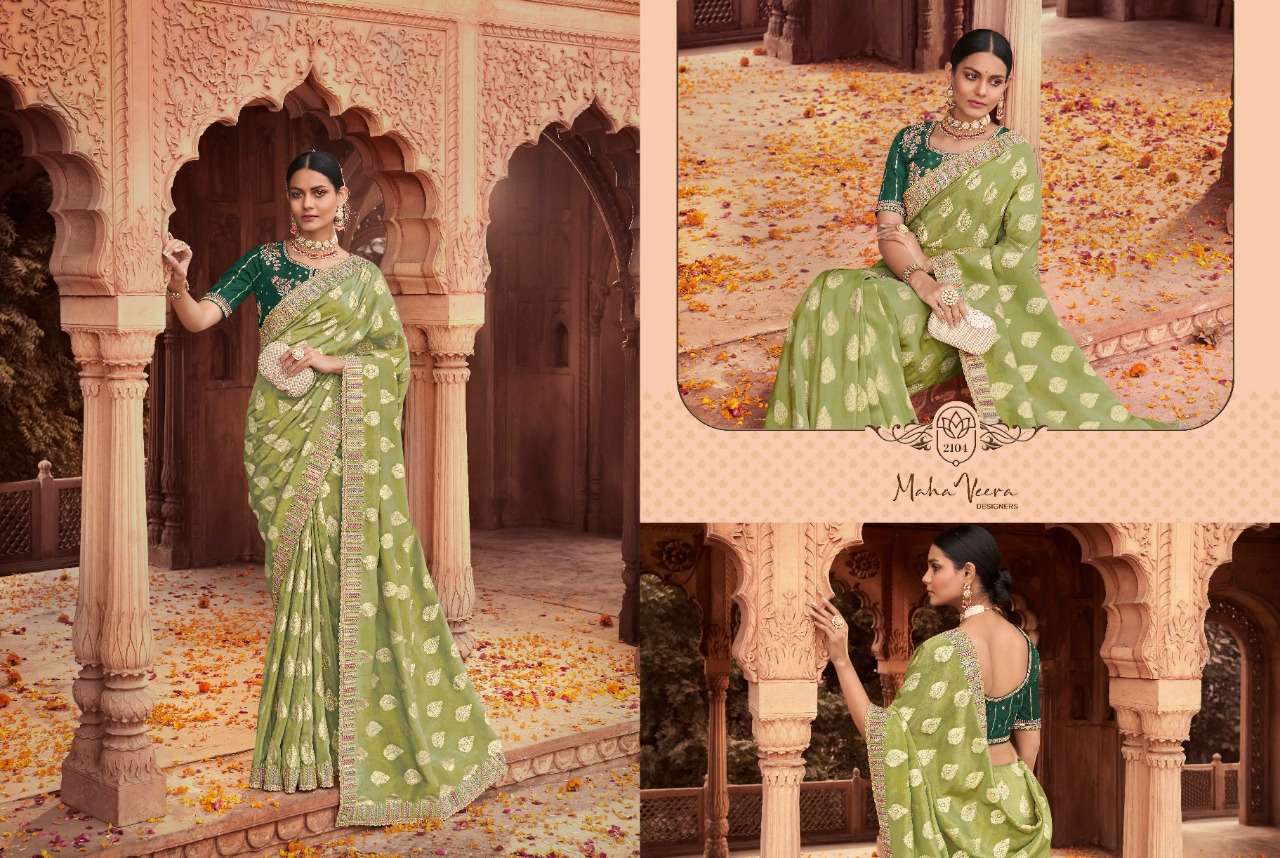 Naksh By Maha Veera Designer 2101 To 2106 Series Indian Traditional Wear Collection Beautiful Stylish Fancy Colorful Party Wear & Occasional Wear Fancy Sarees At Wholesale Price