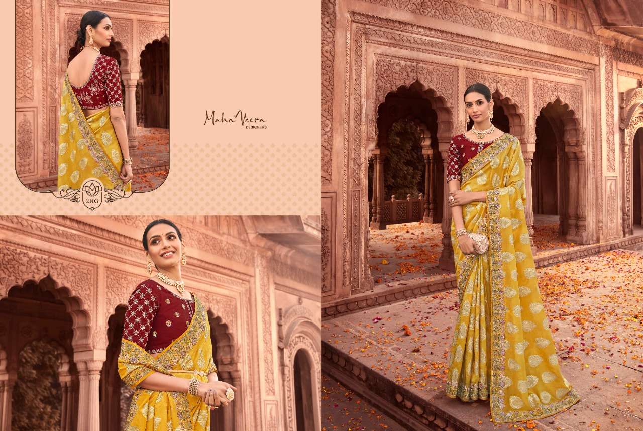 Naksh By Maha Veera Designer 2101 To 2106 Series Indian Traditional Wear Collection Beautiful Stylish Fancy Colorful Party Wear & Occasional Wear Fancy Sarees At Wholesale Price