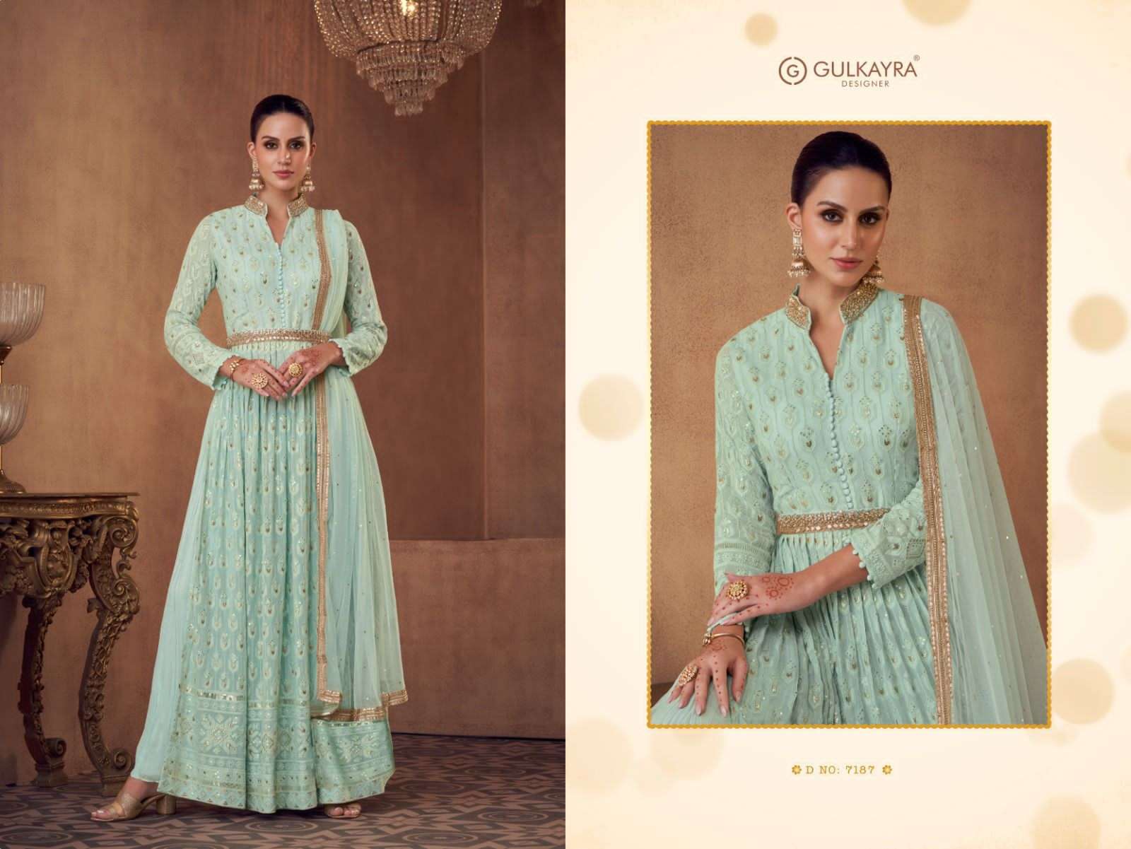 Iconic By Gulkayra Designer 7187 To 7189 Series Beautiful Suits Colorful Stylish Fancy Casual Wear & Ethnic Wear Georgette Dresses At Wholesale Price