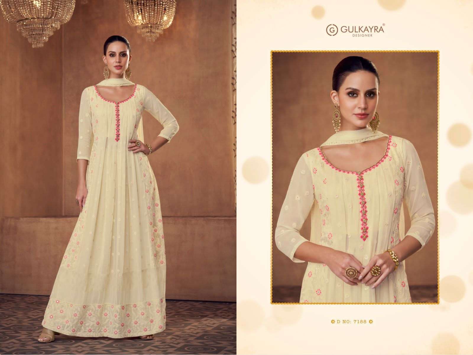 Iconic By Gulkayra Designer 7187 To 7189 Series Beautiful Suits Colorful Stylish Fancy Casual Wear & Ethnic Wear Georgette Dresses At Wholesale Price