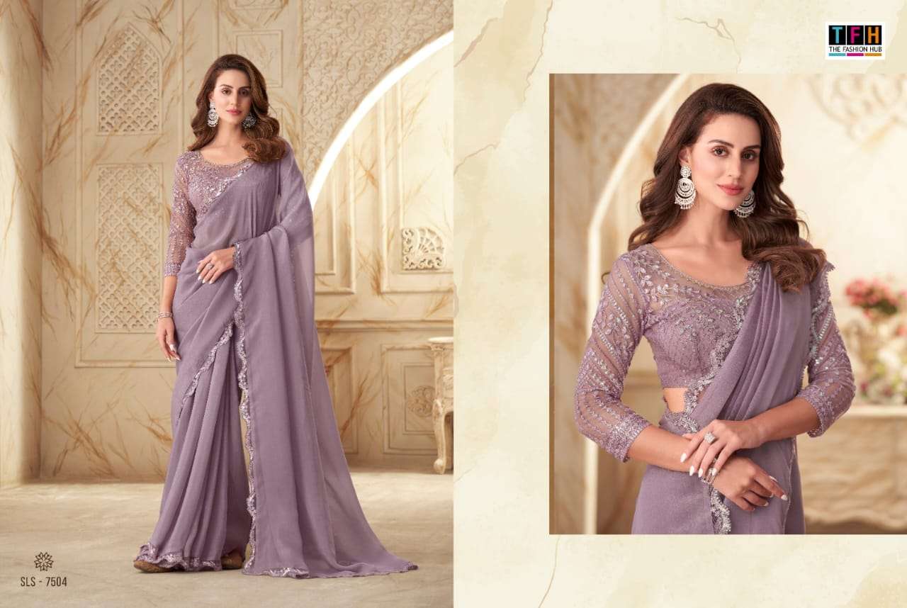 Salsa Style Vol-2 By TFH 7501 To 7516 Series Indian Traditional Wear Collection Beautiful Stylish Fancy Colorful Party Wear & Occasional Wear Silk Sarees At Wholesale Price