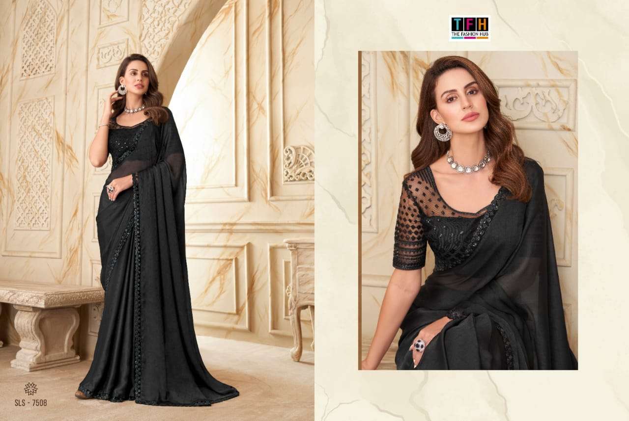Salsa Style Vol-2 By TFH 7501 To 7516 Series Indian Traditional Wear Collection Beautiful Stylish Fancy Colorful Party Wear & Occasional Wear Silk Sarees At Wholesale Price