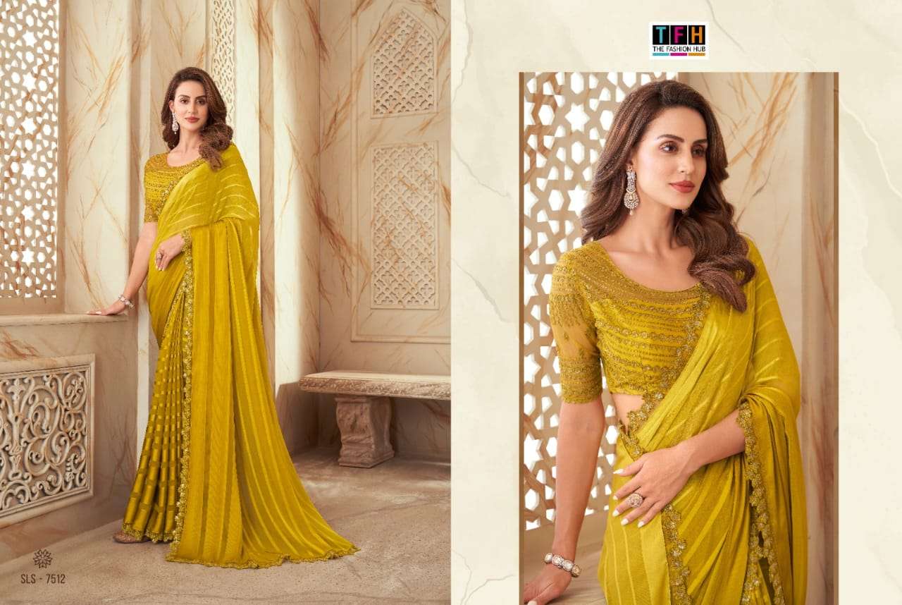 Salsa Style Vol-2 By TFH 7501 To 7516 Series Indian Traditional Wear Collection Beautiful Stylish Fancy Colorful Party Wear & Occasional Wear Silk Sarees At Wholesale Price