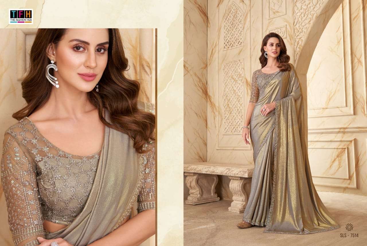 Salsa Style Vol-2 By TFH 7501 To 7516 Series Indian Traditional Wear Collection Beautiful Stylish Fancy Colorful Party Wear & Occasional Wear Silk Sarees At Wholesale Price