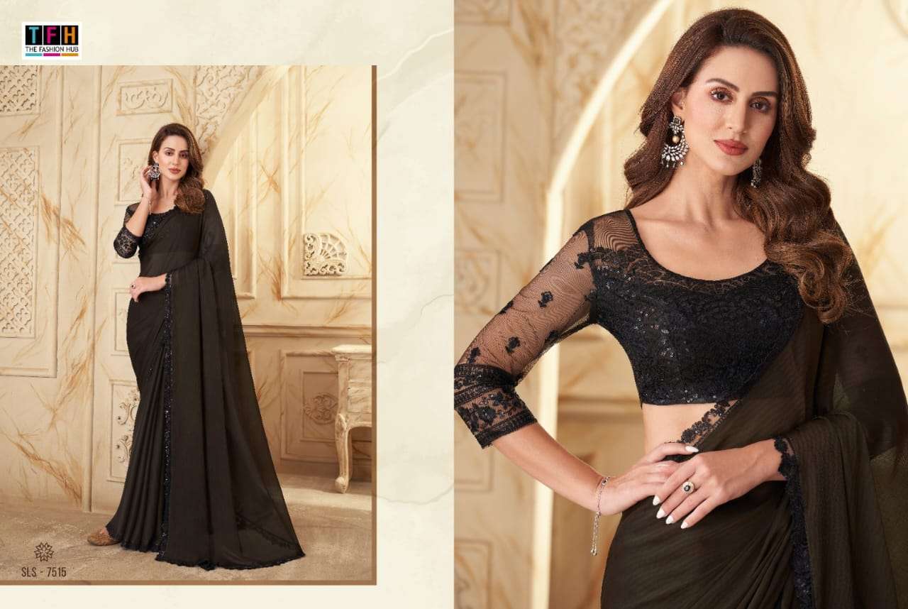 Salsa Style Vol-2 By TFH 7501 To 7516 Series Indian Traditional Wear Collection Beautiful Stylish Fancy Colorful Party Wear & Occasional Wear Silk Sarees At Wholesale Price