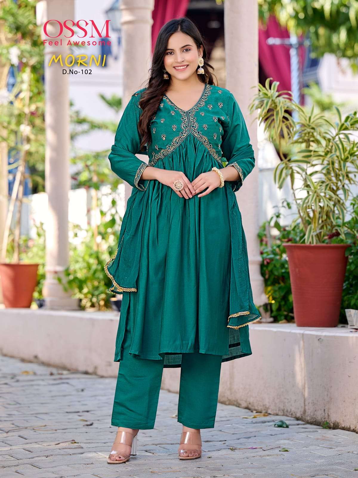 Morni By Ossm 101 To 106 Series Beautiful Festive Suits Colorful Stylish Fancy Casual Wear & Ethnic Wear Pure Viscose Silk Dresses At Wholesale Price
