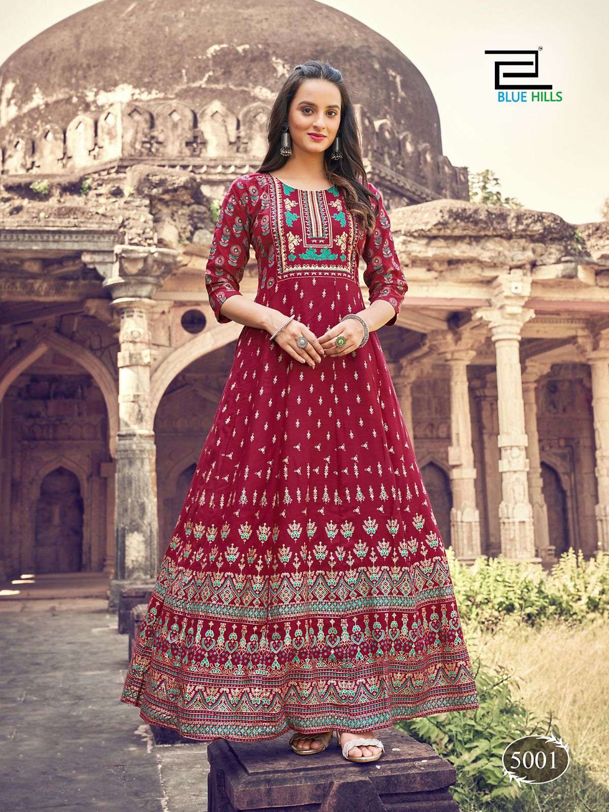 FESTIVAL LIGHT VOL-5 BY BLUS HILLS 5001 TO 5008 SERIES BEAUTIFUL STYLISH  FANCY COLORFUL CASUAL