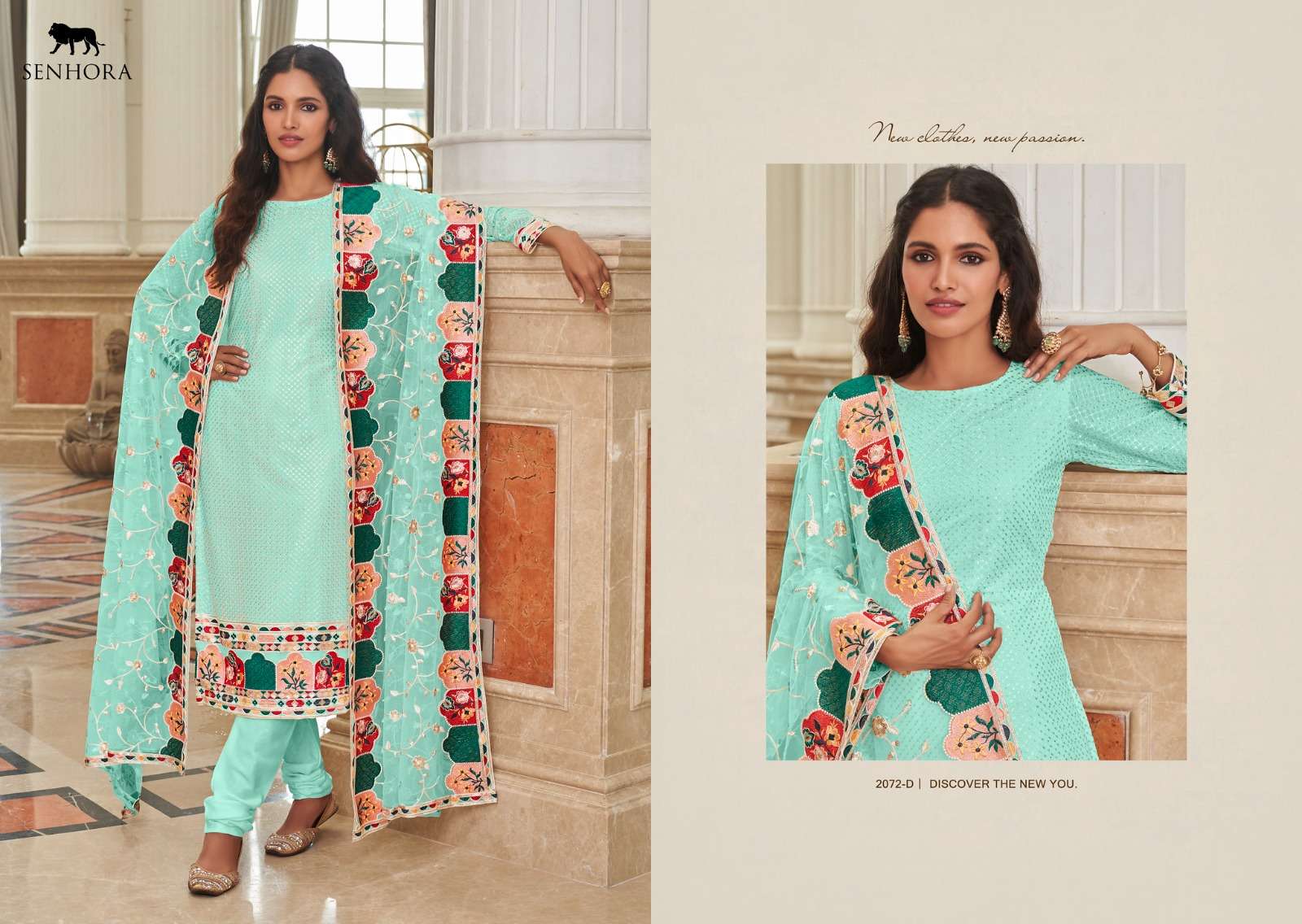Syeda By Senhora Dresses 2072-A To 2072-D Series Beautiful Stylish Suits Fancy Colorful Casual Wear & Ethnic Wear & Ready To Wear Georgetet Dresses At Wholesale Price