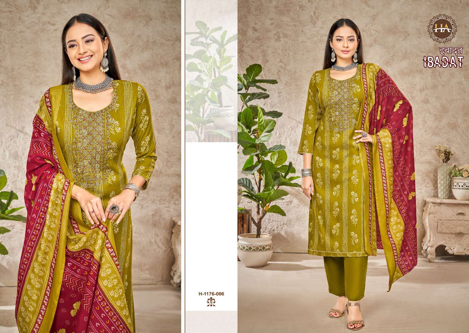 Ibadat By Harshit Fashion Hub 1176-001 To 1176-008 Series Beautiful Festive Suits Colorful Stylish Fancy Casual Wear & Ethnic Wear Viscose Rayon Dresses At Wholesale Price