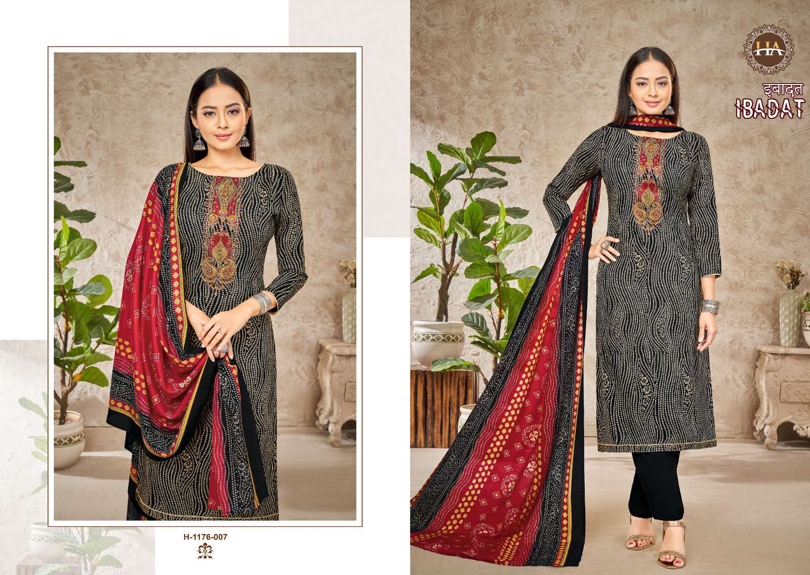 Ibadat By Harshit Fashion Hub 1176-001 To 1176-008 Series Beautiful Festive Suits Colorful Stylish Fancy Casual Wear & Ethnic Wear Viscose Rayon Dresses At Wholesale Price