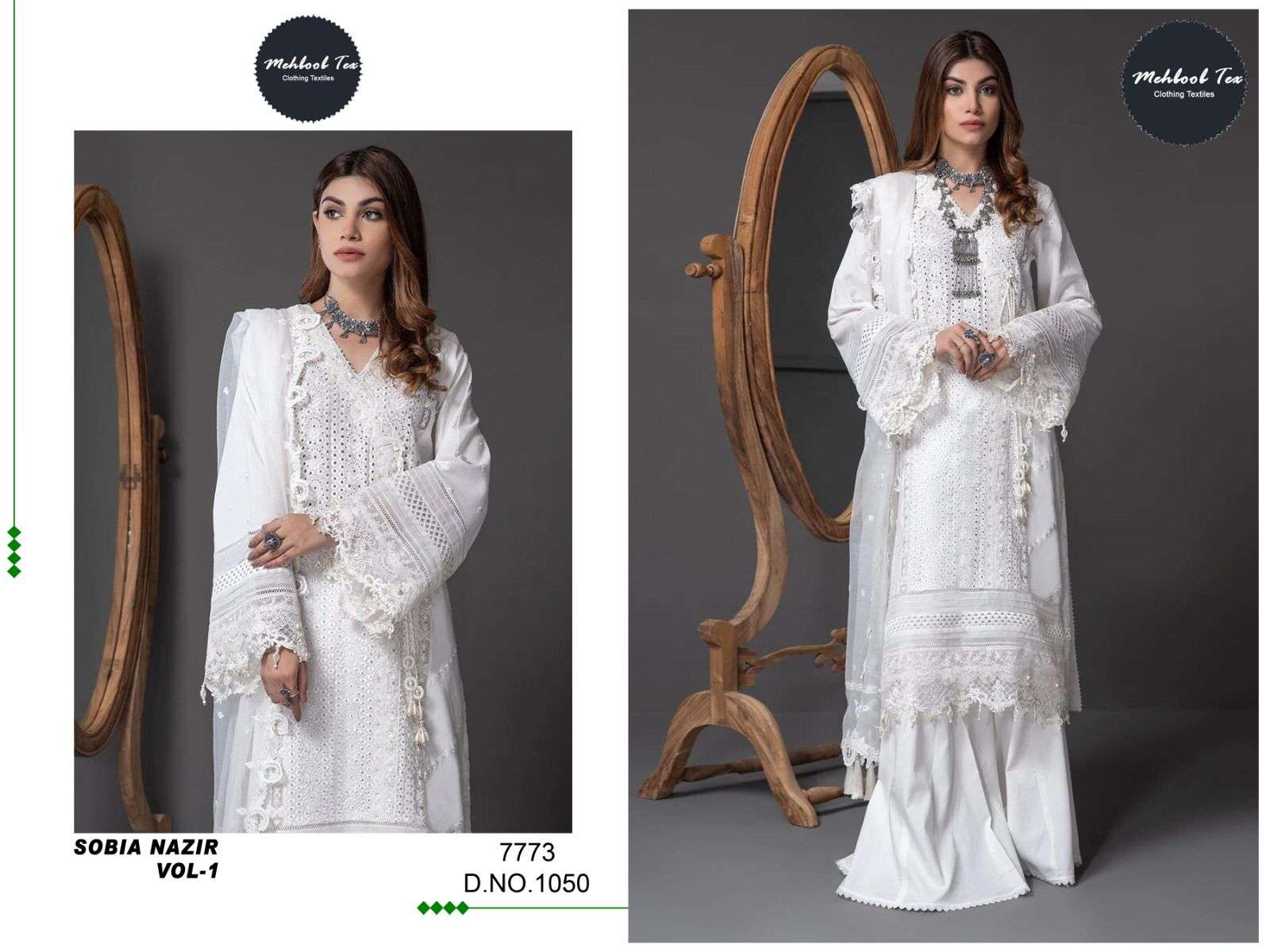 Sobia Nazir Vol-1 By Mehboob Tex Pakistani Suits Beautiful Fancy Colorful Stylish Party Wear & Occasional Wear Cambric Cotton Embroidered Dresses At Wholesale Price
