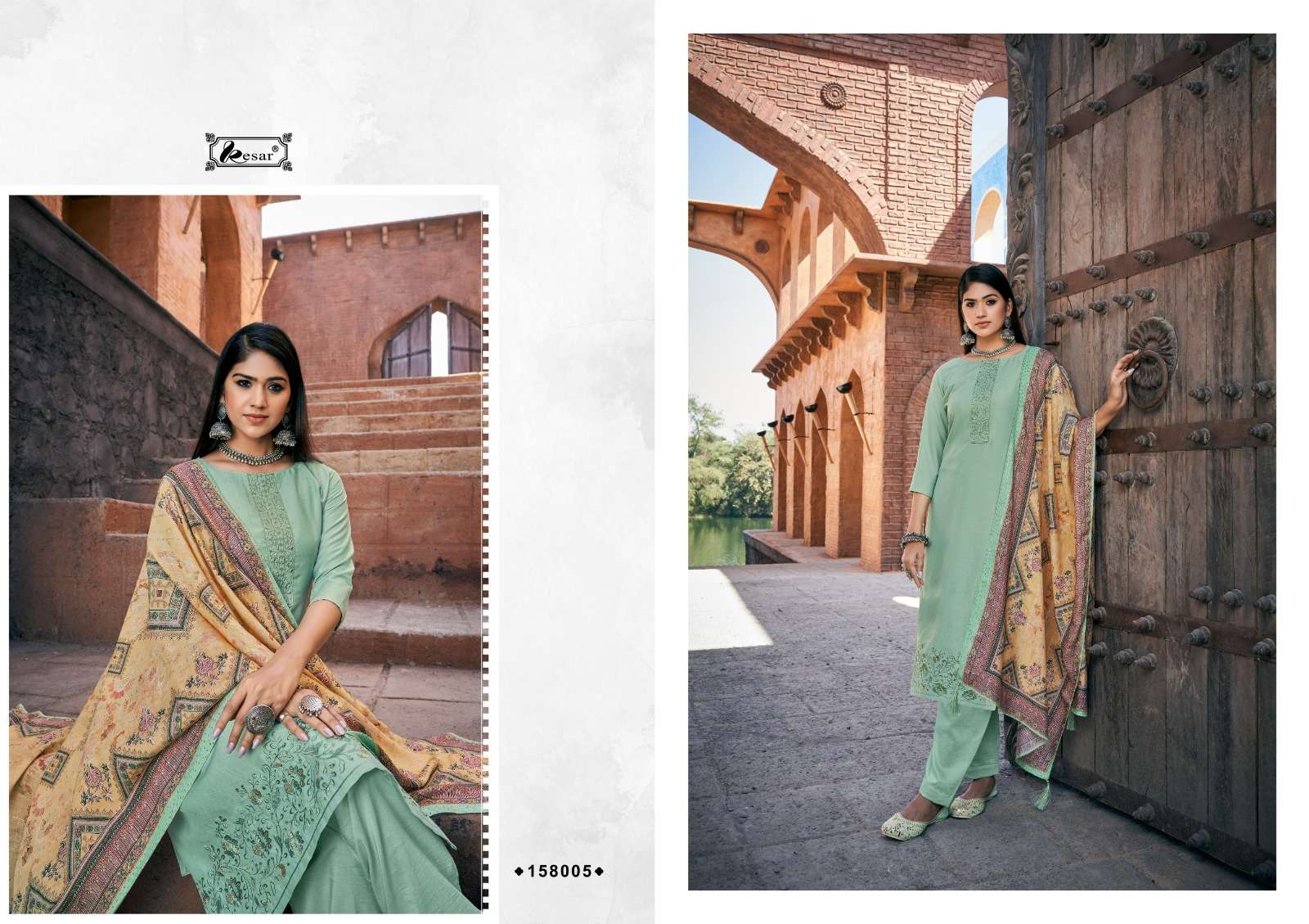Shisha By Kesar 158001 To 158006 Series Designer Festive Suits Collection Beautiful Stylish Fancy Colorful Party Wear & Occasional Wear Pure Woven Silk Embroidered Dresses At Wholesale Price
