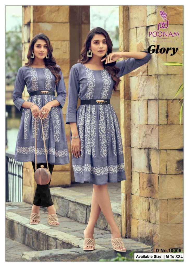 Glory By Poonam Designer 10001 To 10008 Series Designer Stylish Fancy Colorful Beautiful Party Wear & Ethnic Wear Collection Soft Viscose Print Kurtis At Wholesale Price