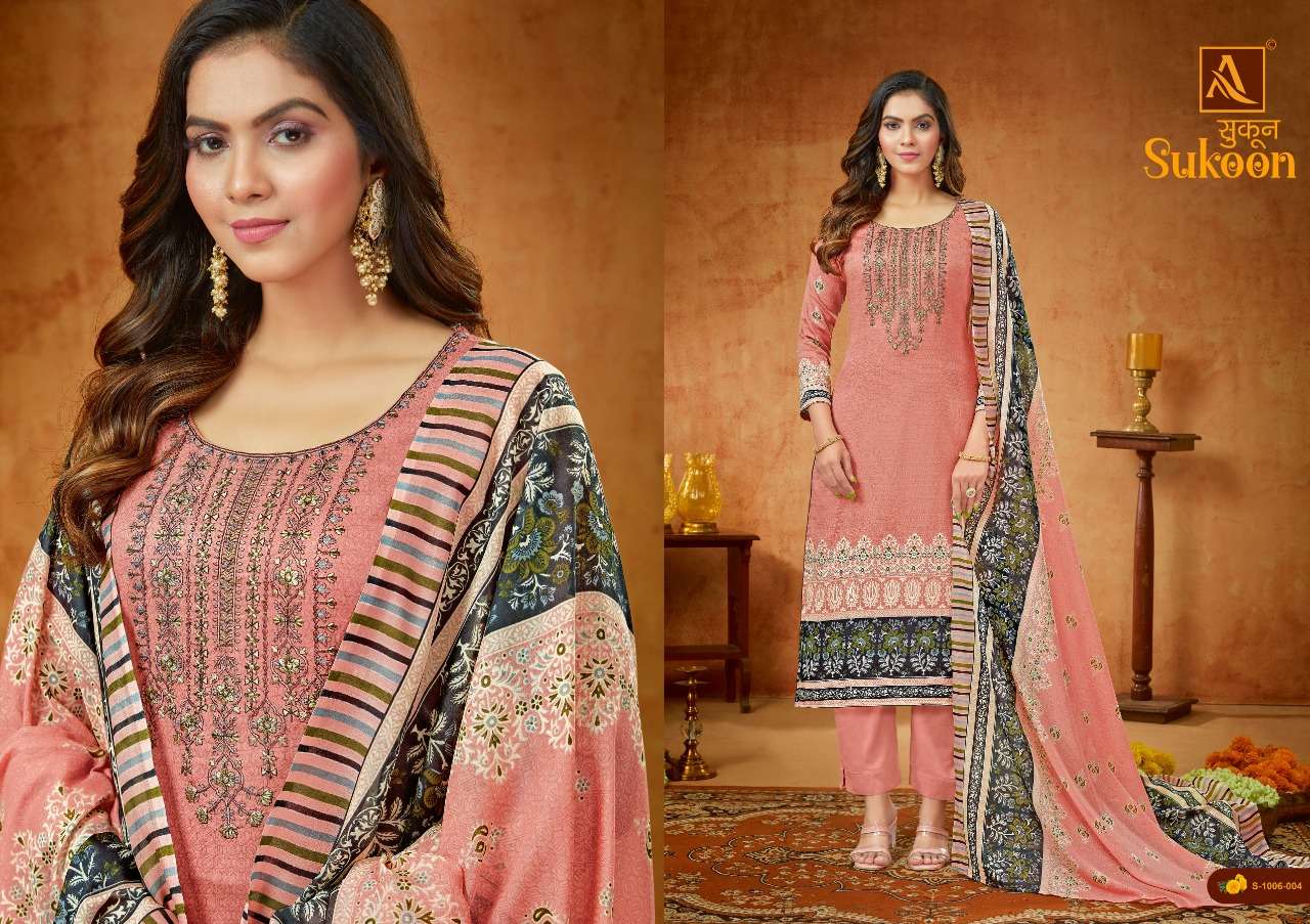 Sukoon By Alok Suits 1006-001 To 1006-008 Series Beautiful Suits Colorful Stylish Fancy Casual Wear & Ethnic Wear Pure Jam Print Dresses At Wholesale Price