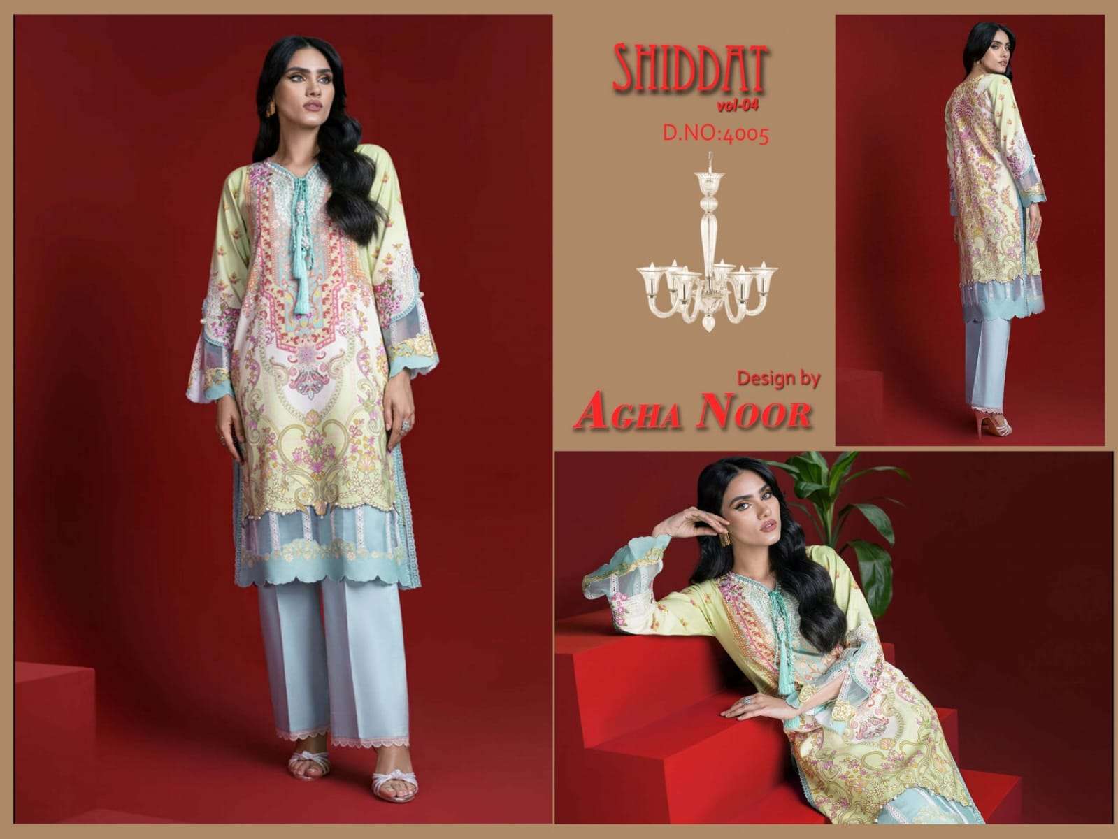 Shiddat Vol-4 By Agha Noor 4001 To 4010 Series Beautiful Stylish Pakistani Suits Fancy Colorful Casual Wear & Ethnic Wear & Ready To Wear Jam Satin Cotton Embroidered Dresses At Wholesale Price
