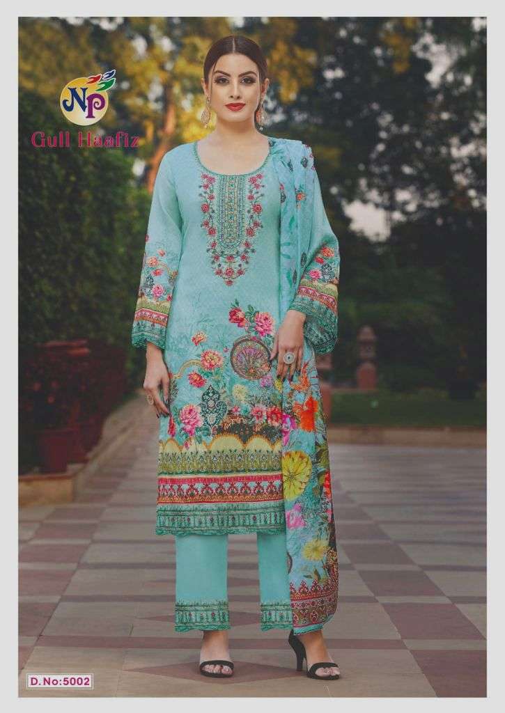 Gull Haafiz Vol-5 By Nand Gopal Prints 5001 To 5008 Series Beautiful Suits Stylish Colorful Fancy Casual Wear & Ethnic Wear Cotton Print Dresses At Wholesale Price