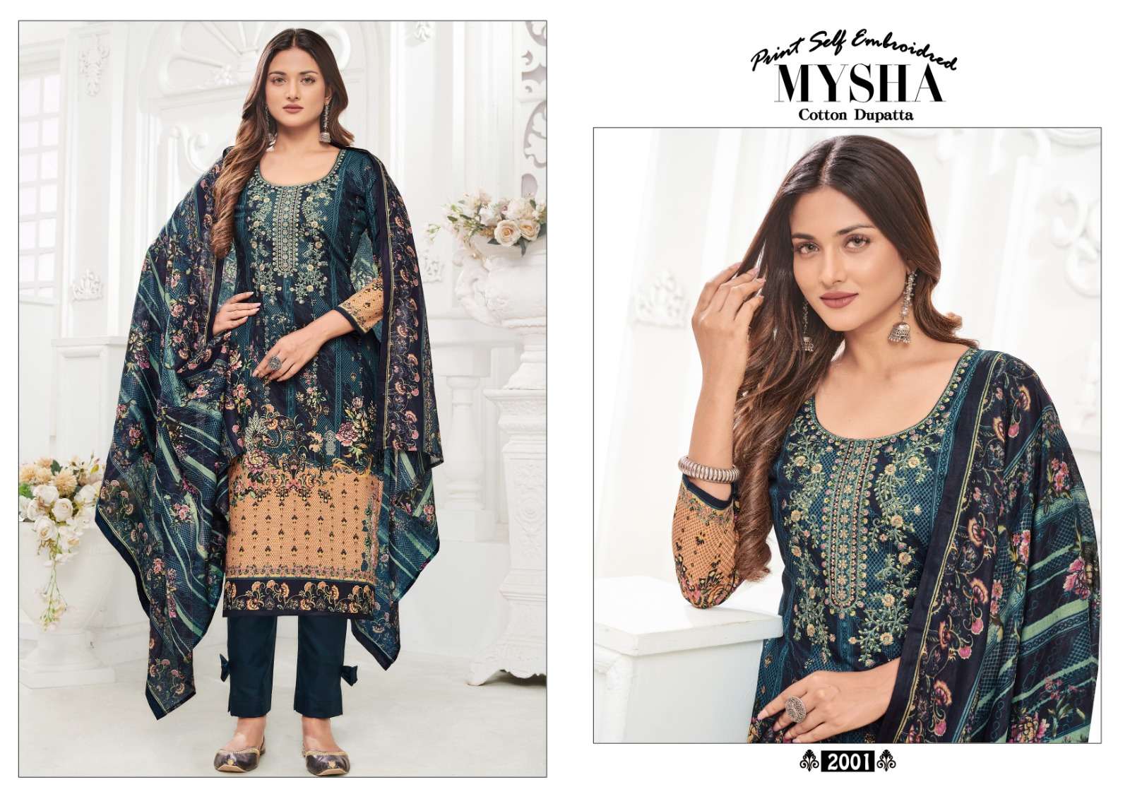 Mysha Vol-2 By Gull Aahmed 2001 To 2008 Series Beautiful Suits Stylish Colorful Fancy Casual Wear & Ethnic Wear Pure Cotton Print Dresses At Wholesale Price