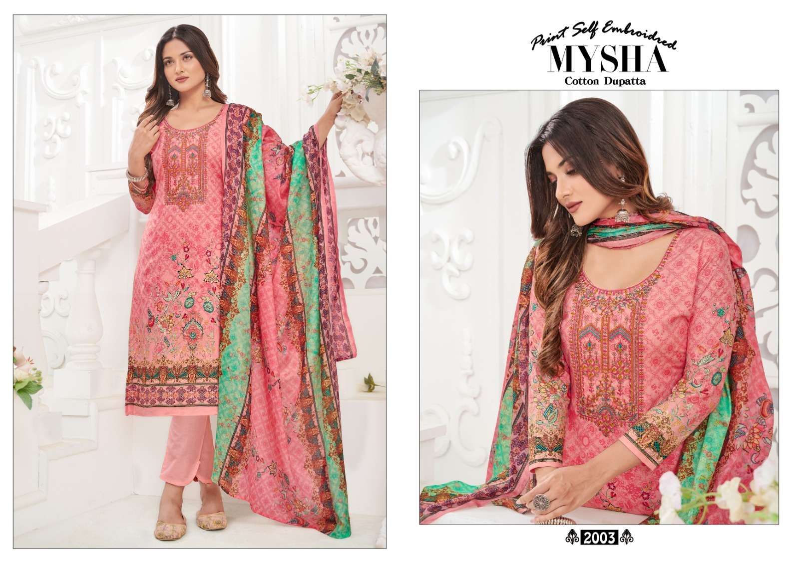 Mysha Vol-2 By Gull Aahmed 2001 To 2008 Series Beautiful Suits Stylish Colorful Fancy Casual Wear & Ethnic Wear Pure Cotton Print Dresses At Wholesale Price