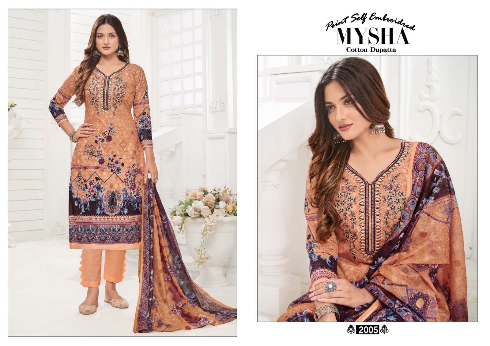 Mysha Vol-2 By Gull Aahmed 2001 To 2008 Series Beautiful Suits Stylish Colorful Fancy Casual Wear & Ethnic Wear Pure Cotton Print Dresses At Wholesale Price