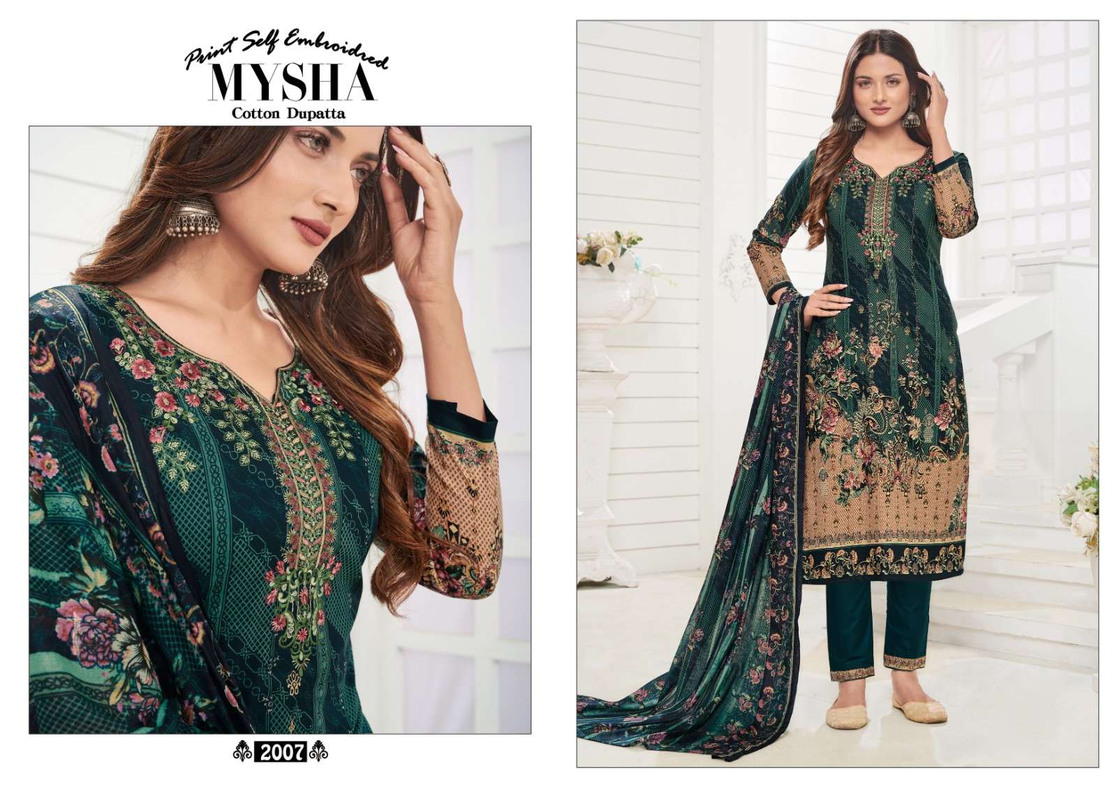Mysha Vol-2 By Gull Aahmed 2001 To 2008 Series Beautiful Suits Stylish Colorful Fancy Casual Wear & Ethnic Wear Pure Cotton Print Dresses At Wholesale Price