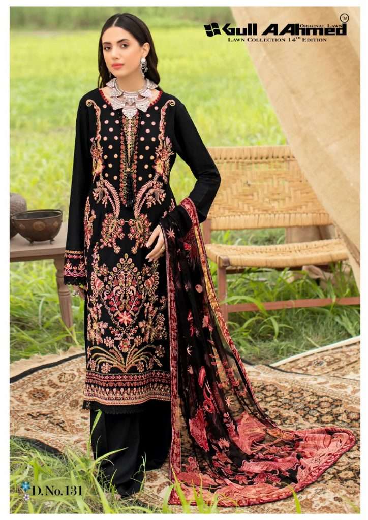 Gull Aaahmed Lawn Collection Vol-14 By Gull Aahmed 131 To 136 Series Beautiful Stylish Suits Fancy Colorful Casual Wear & Ethnic Wear & Ready To Wear Pure Lawn Printed Dresses At Wholesale Price