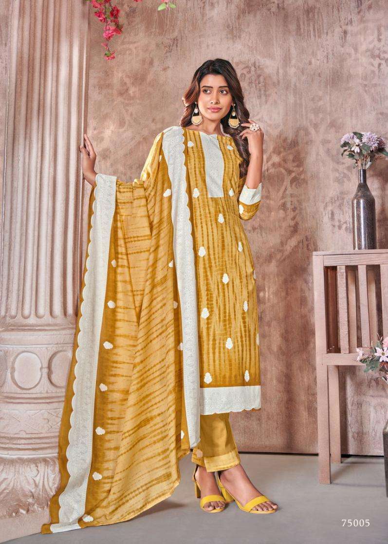 Adhira Vol-2 By Skt Suits 75001 To 75008 Series Beautiful Festive Suits Colorful Stylish Fancy Casual Wear & Ethnic Wear Pure Cotton Print Dresses At Wholesale Price