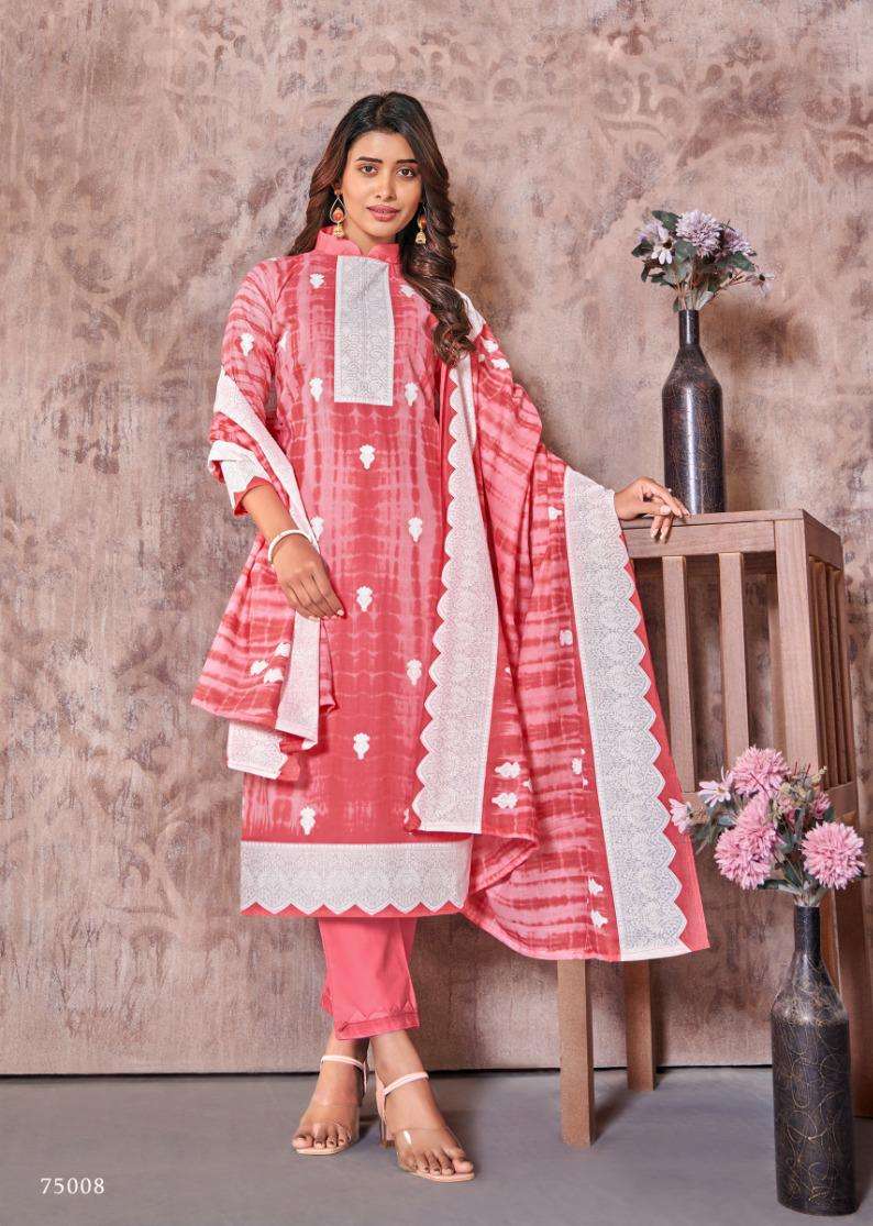 Adhira Vol-2 By Skt Suits 75001 To 75008 Series Beautiful Festive Suits Colorful Stylish Fancy Casual Wear & Ethnic Wear Pure Cotton Print Dresses At Wholesale Price