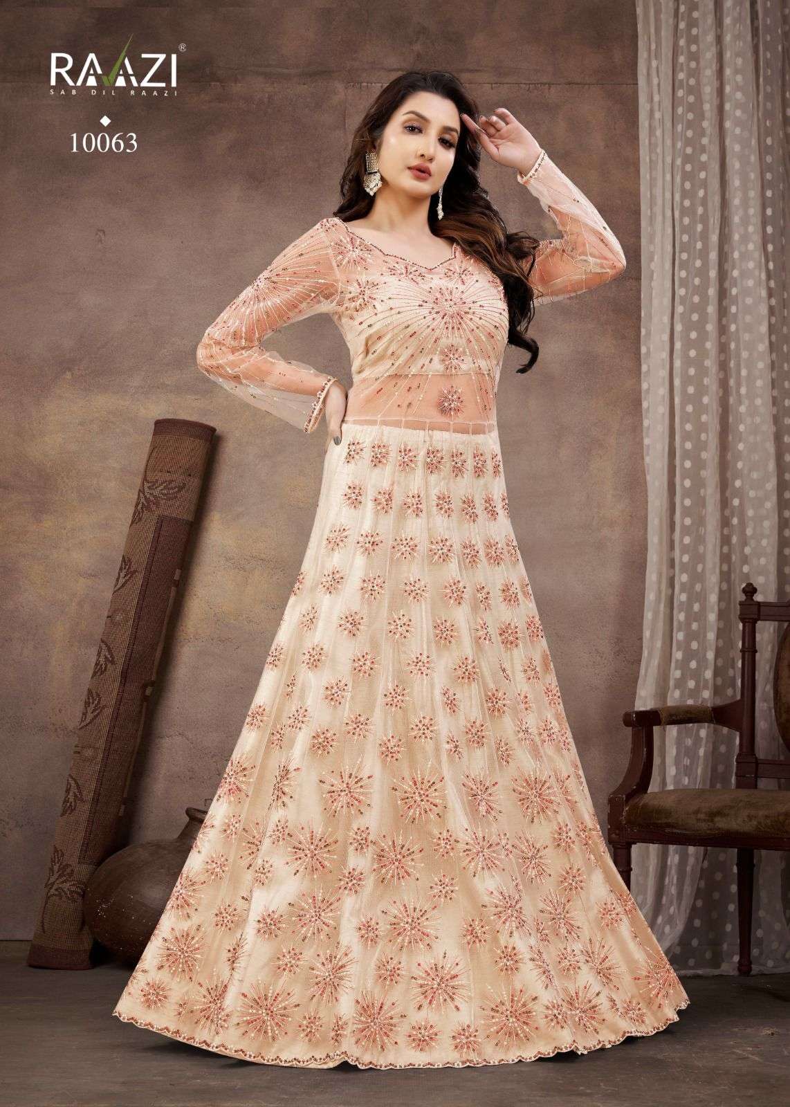 Neerja By Rama Fashion 10062 To 10069 Series Beautiful Anarkali Suits Colorful Stylish Fancy Casual Wear & Ethnic Wear Soft Net Dresses At Wholesale Price