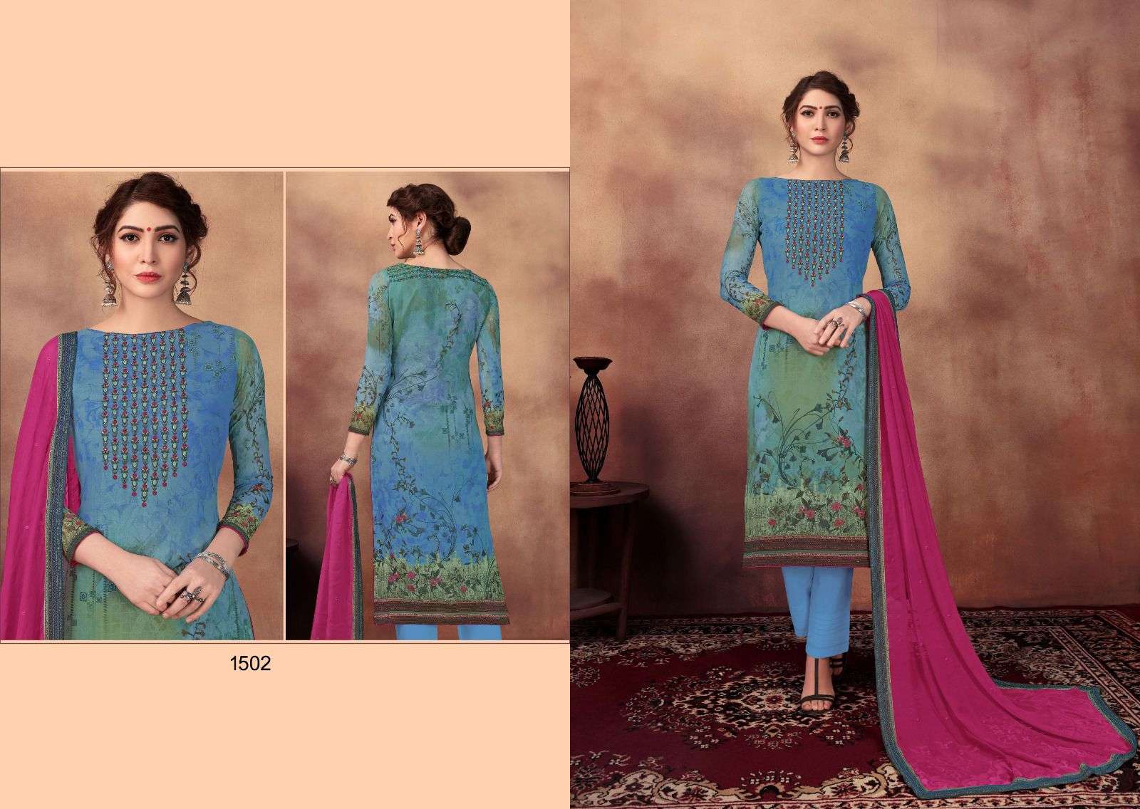 Lakshya By Nazneen 1501 To 1506 Series Designer Festive Suits Collection Beautiful Stylish Fancy Colorful Party Wear & Occasional Wear Georgette Dresses At Wholesale Price