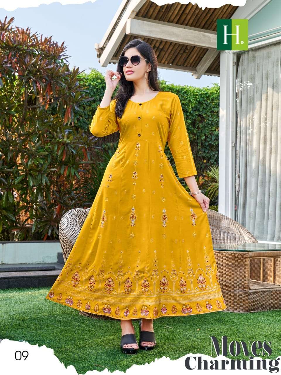 Katrina By Hirwa 01 To 10 Series Designer Stylish Fancy Colorful Beautiful Party Wear & Ethnic Wear Collection Rayon Foil Gown At Wholesale Price